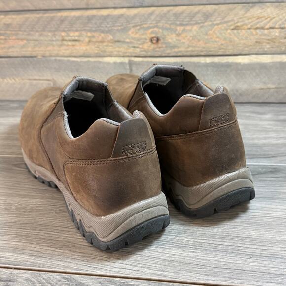 Duluth Wild Boar Leather Smooth Toe Shoe Size 14 Moccasin Slip On Brown Comfort - Picture 6 of 13